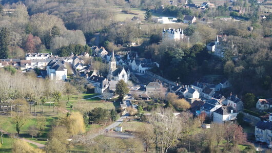 Larçay vue du ciel