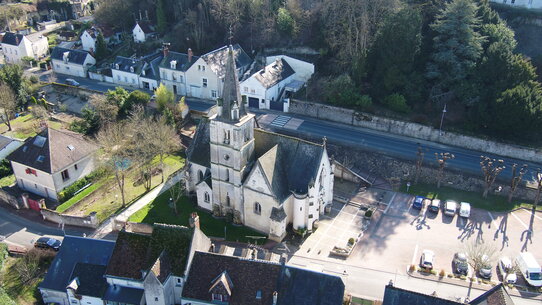 Photo de l'église vue du ciel, d'ajourd'hui